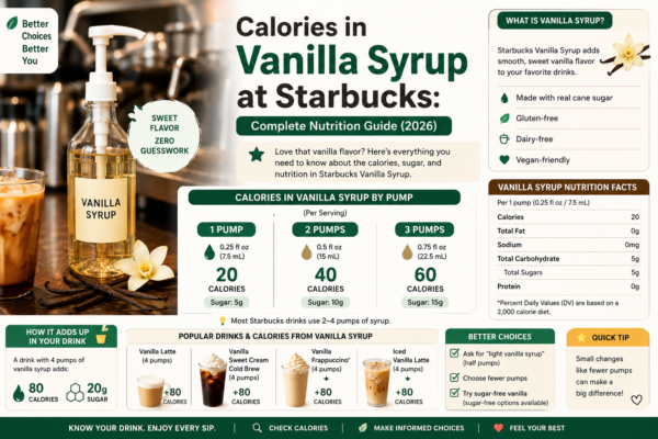 Calories in Vanilla Syrup at Starbucks