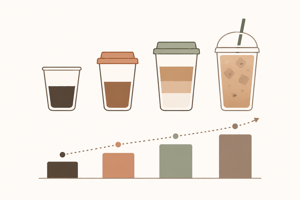 Starbucks low calorie coffee drinks calorie comparison