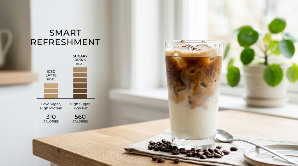iced caffe latte starbucks calories